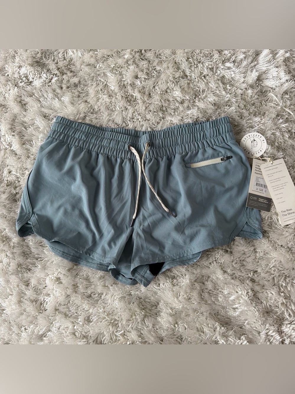 Vuori Coastal Blue Performance Drawstring Shorts clementine